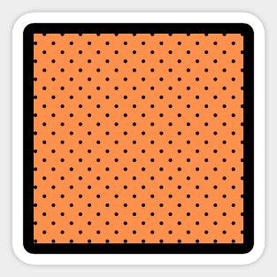 Orange Autumn Fall Halloween Polka Dot pattern Sticker